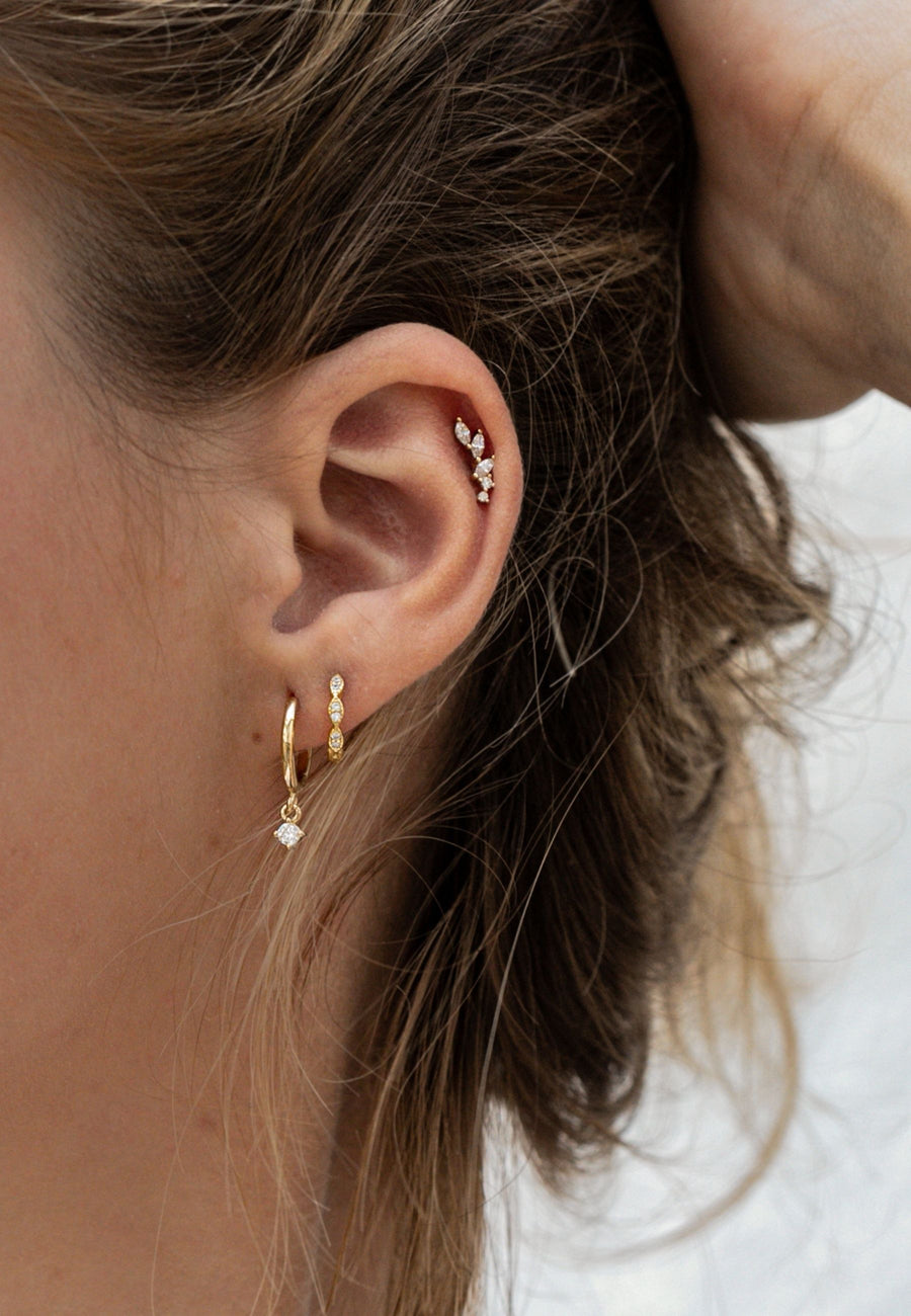 Pendientes de plata ANTIQUE plata chapada en oro