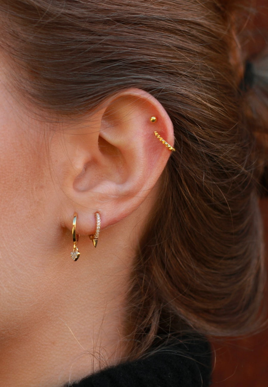 Pendientes de plata PUNK oro