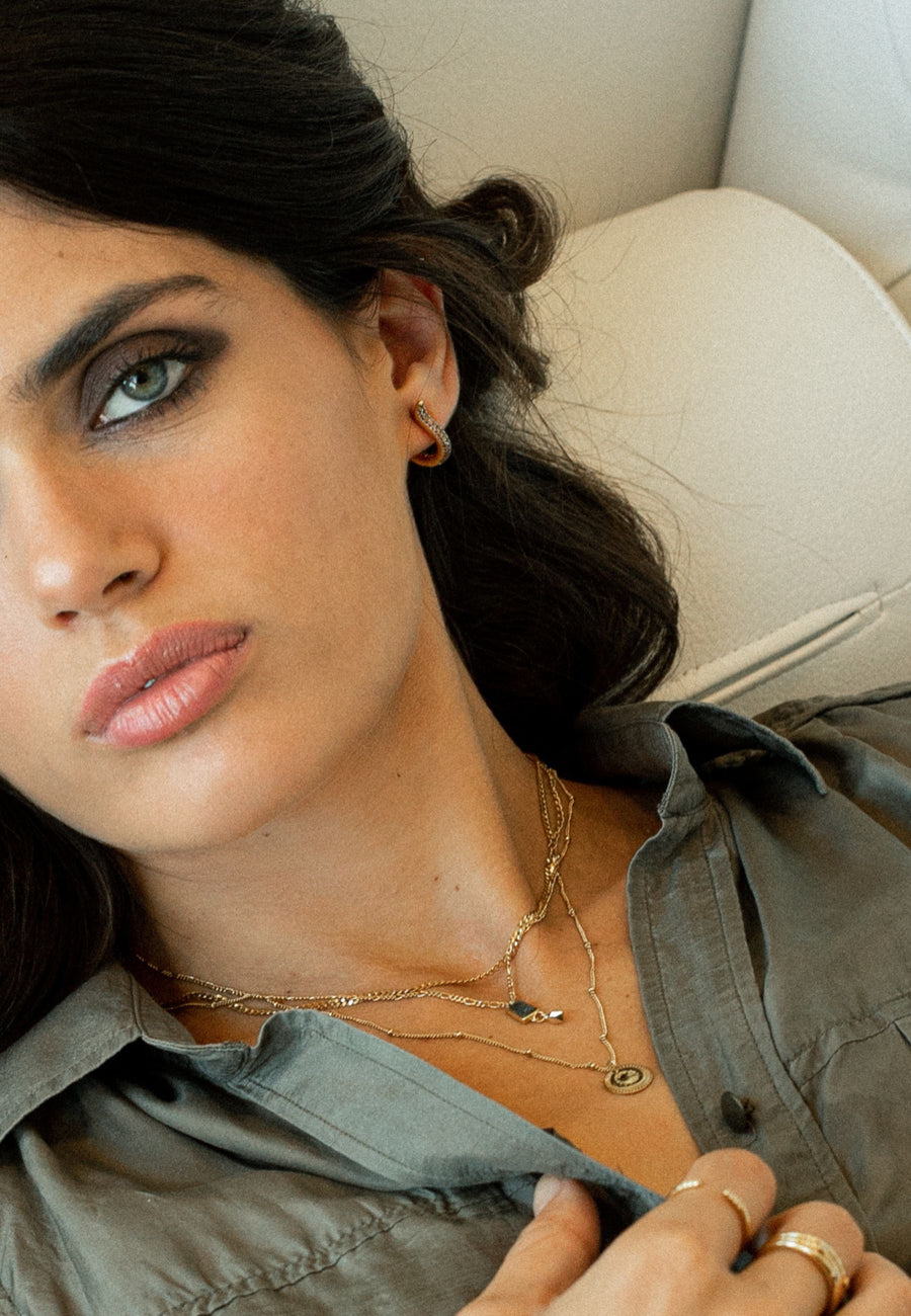 Collar de plata doble NIRVANA oro