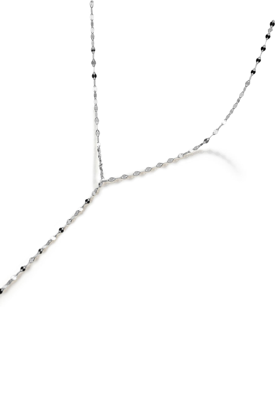 Gargantilla en forma de Y de plata de ley