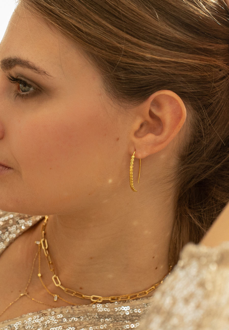 Pendientes largos GANG oro