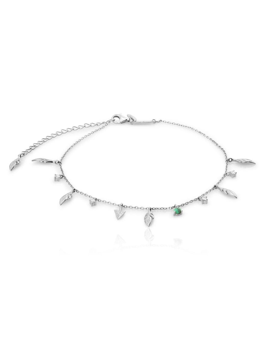 Tobillera SIOUX en plata de ley