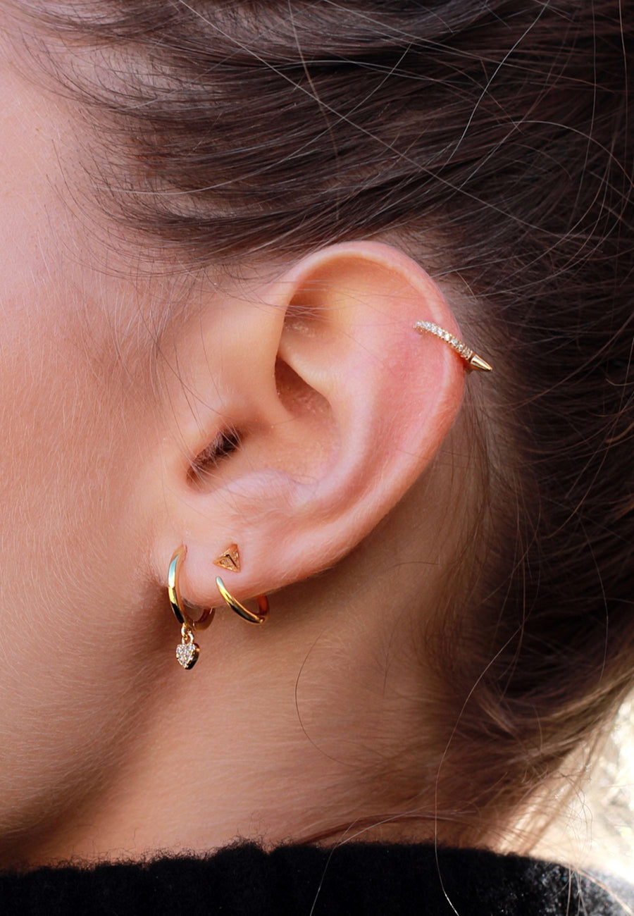 Pendientes de plata PUNK oro