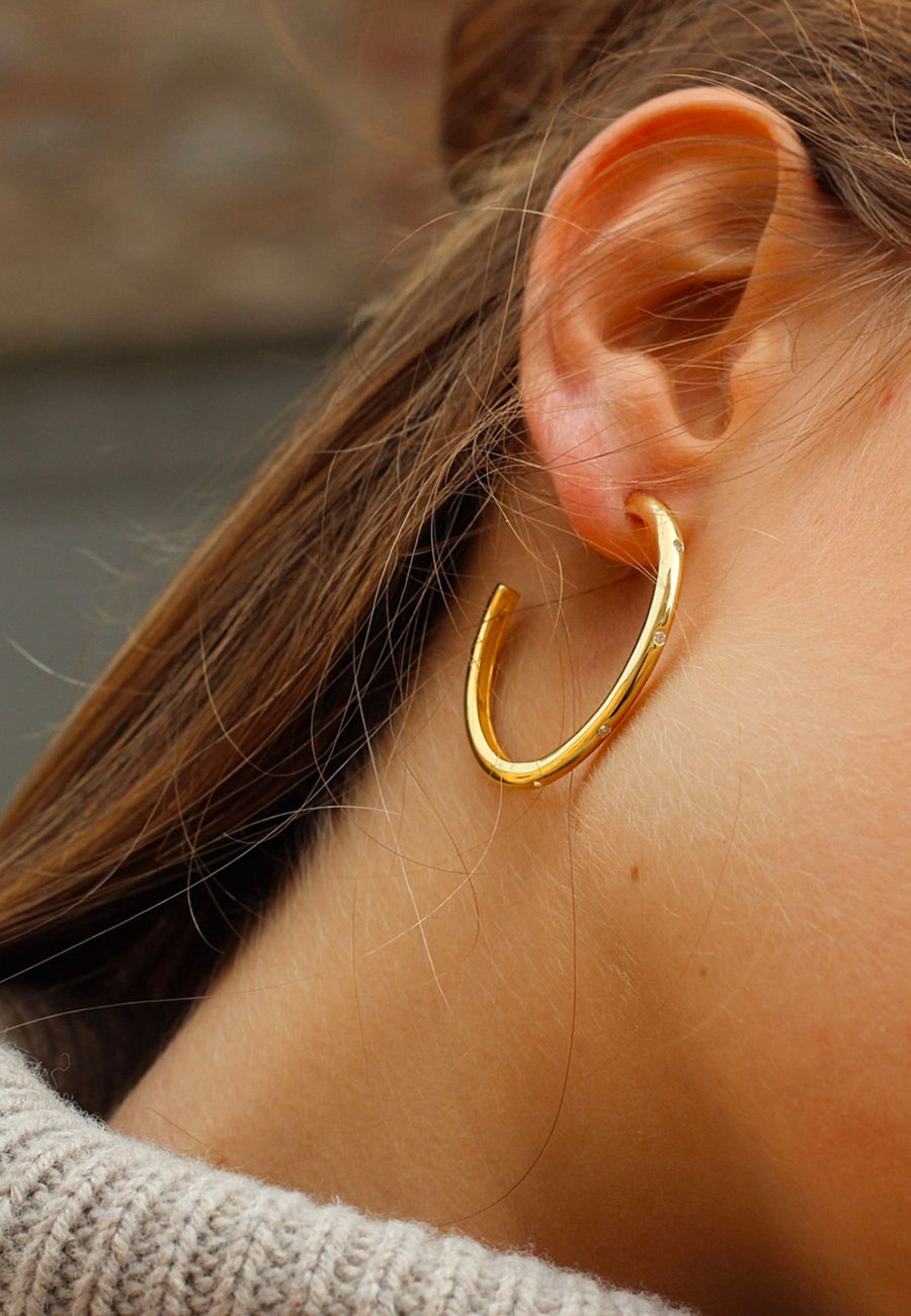 Pendientes de plata SATURN oro