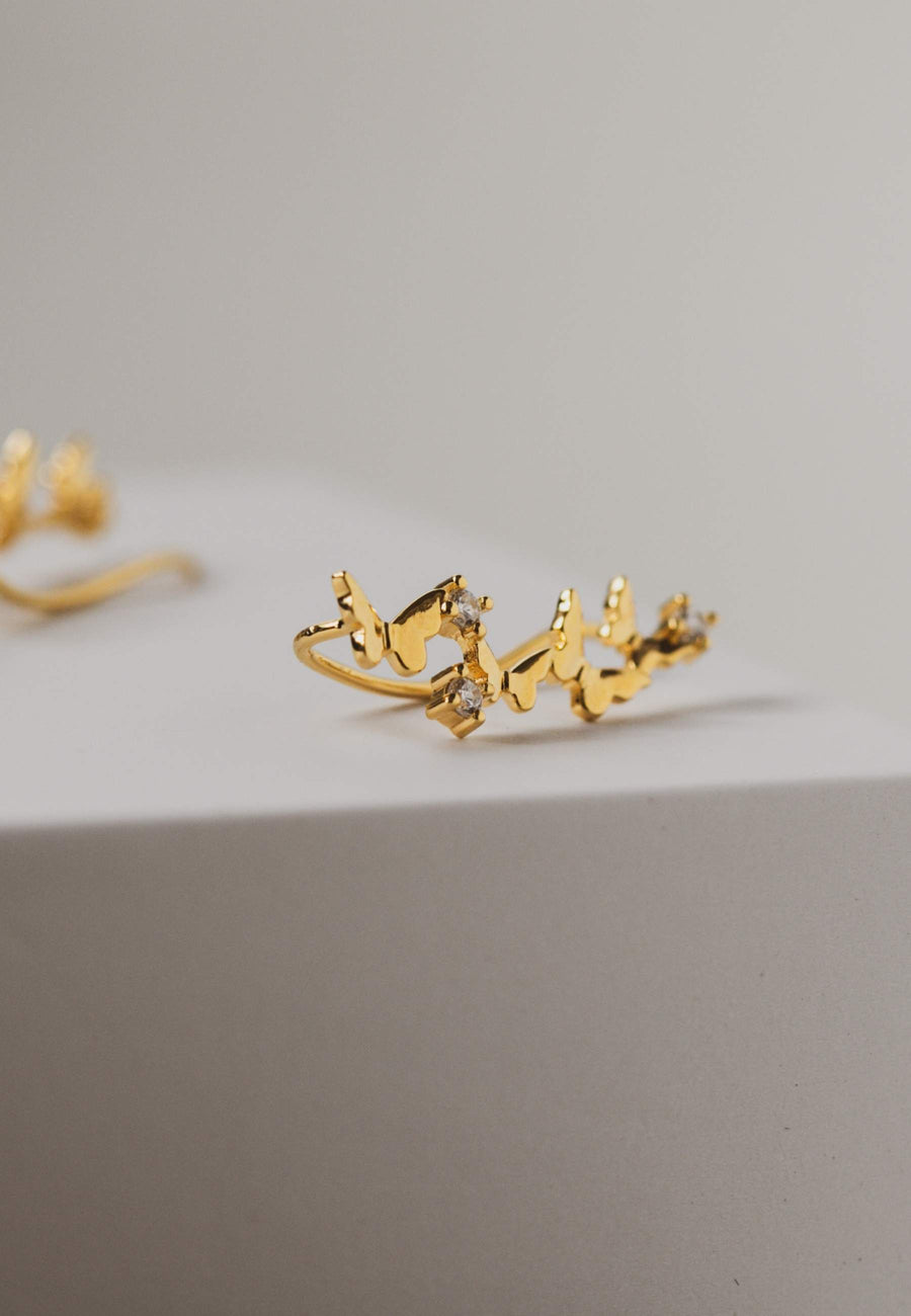 Pendientes de plata TREPADORES MARIPOSA plata