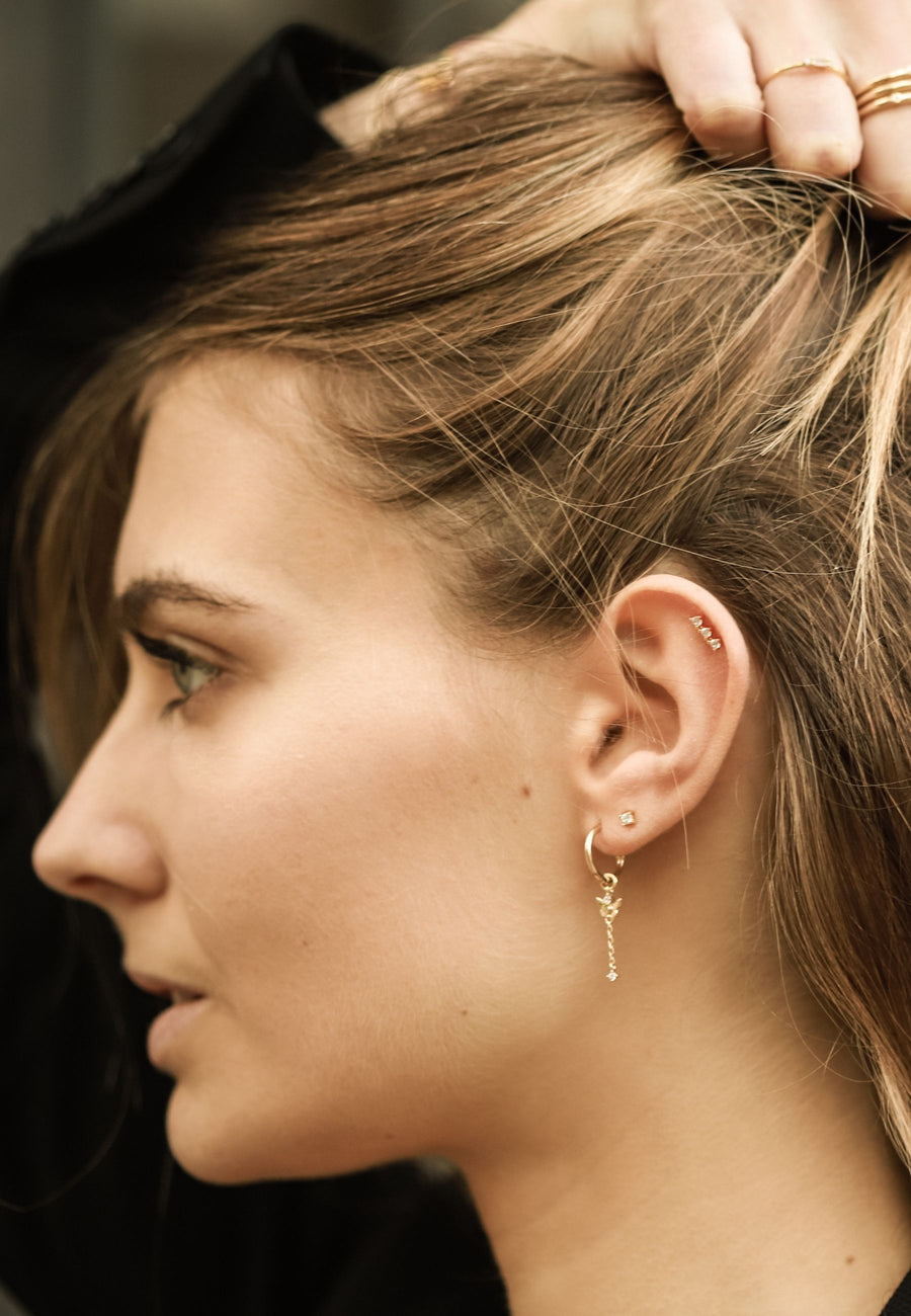 Pendientes de plata CHARMS MARIPOSA oro