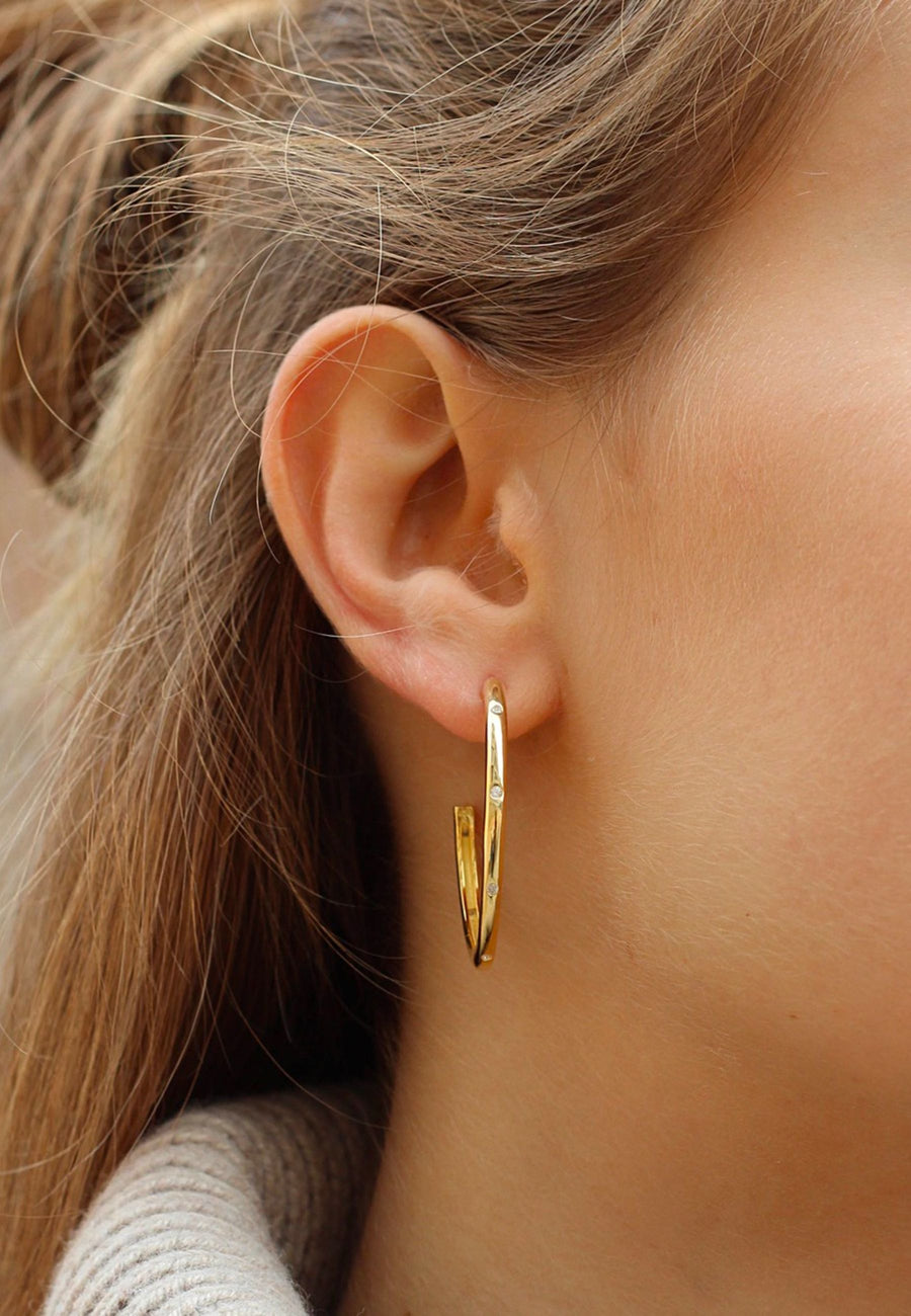 Pendientes de plata SATURN oro