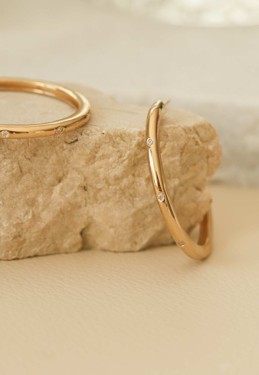 Pendientes de plata SATURN oro