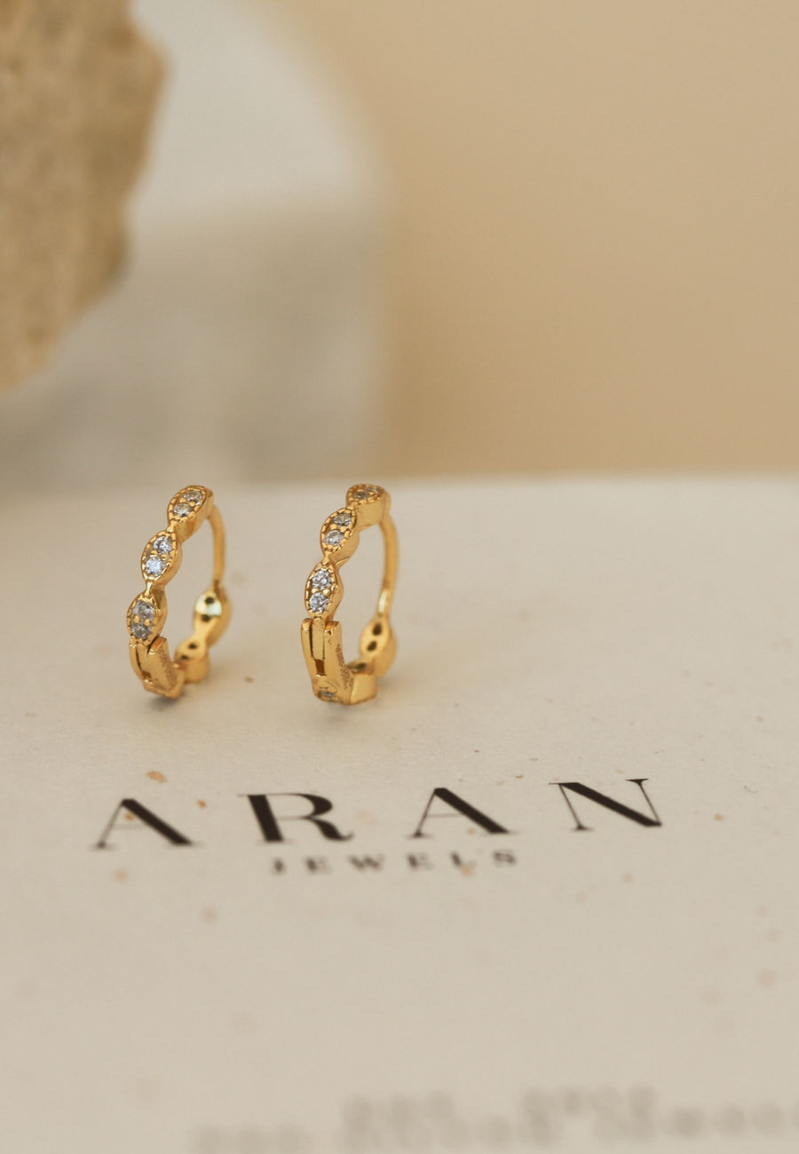 Pendientes ANTIQUE plata chapada en oro