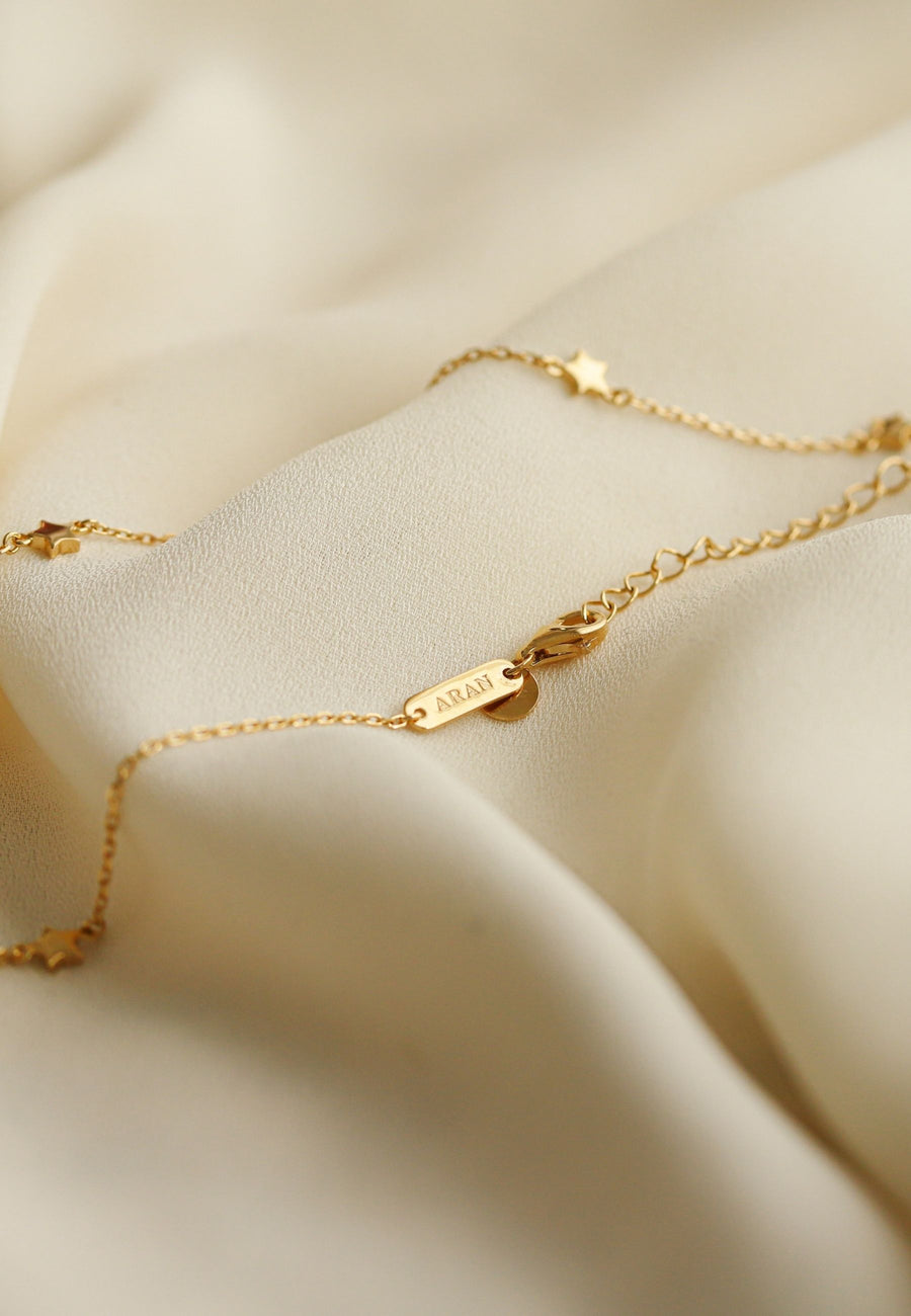 Collar STARS plata de ley bañado en oro