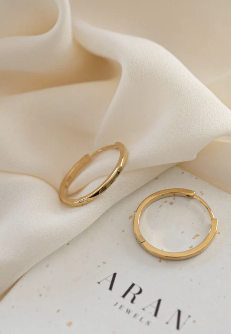 Pendientes de plata aros PURE