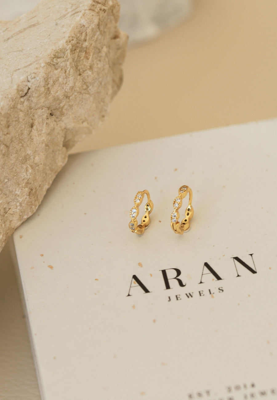 Pendientes de plata ANTIQUE plata chapada en oro