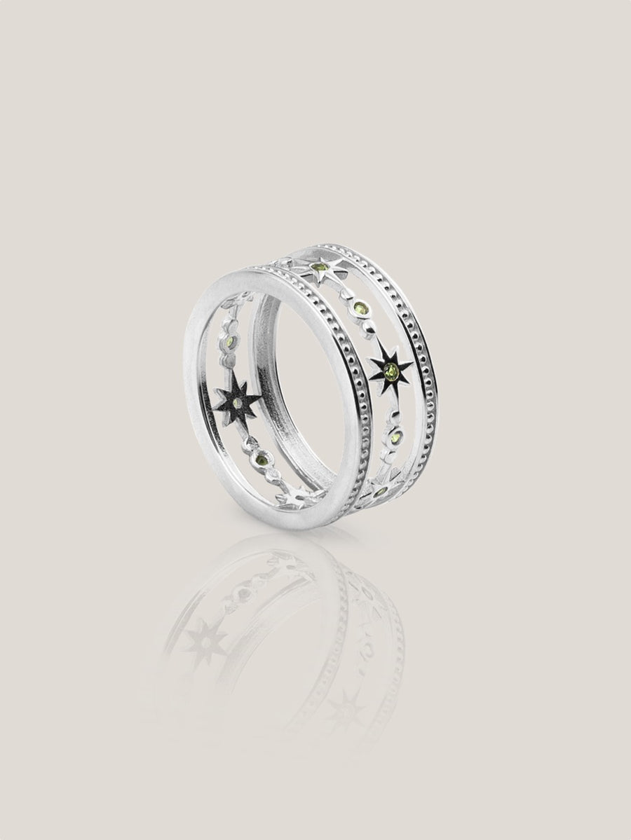 Anillo WIDE STARS oro