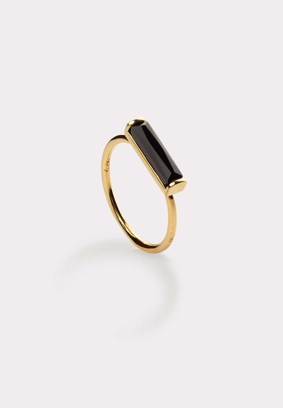 Anillo BLACK TURMALINE oro