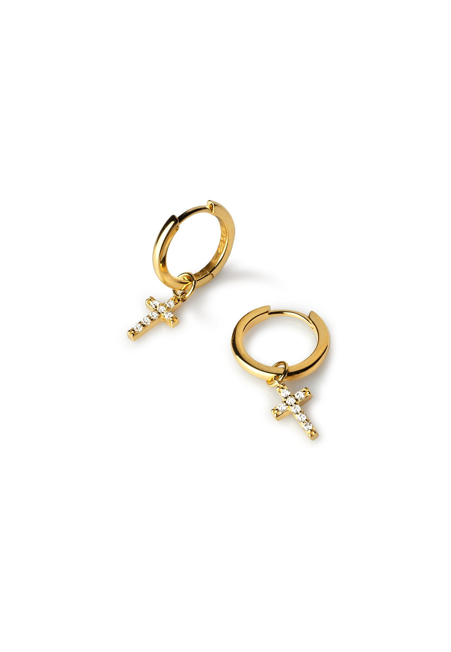 Pendientes CHARMS CRUZ oro