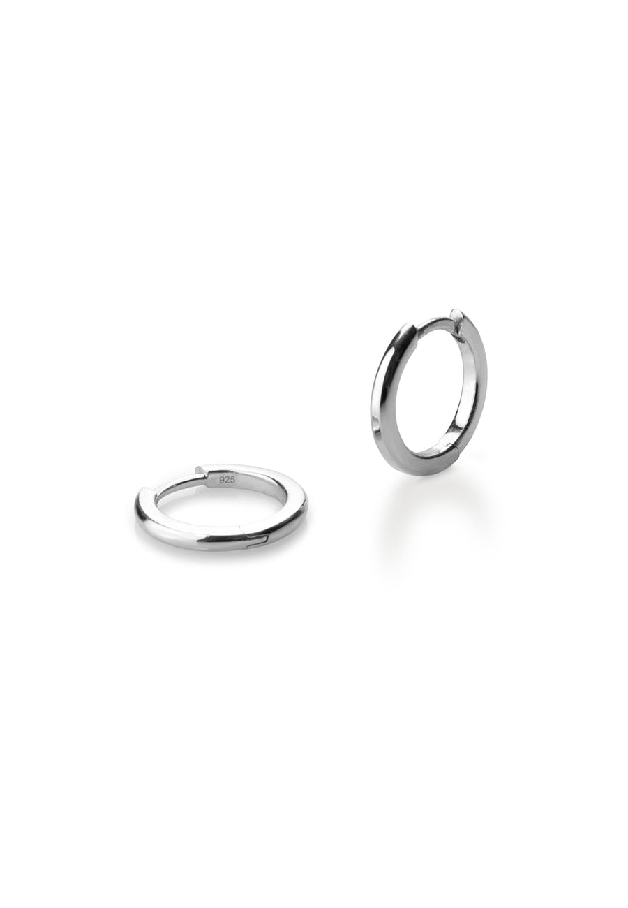 Pendientes AROS LISOS plata de ley