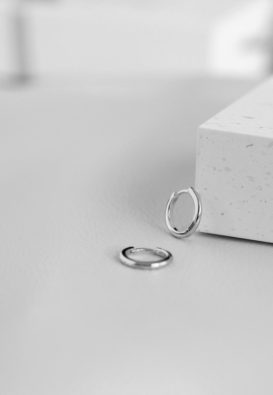 Pendientes AROS LISOS plata de ley