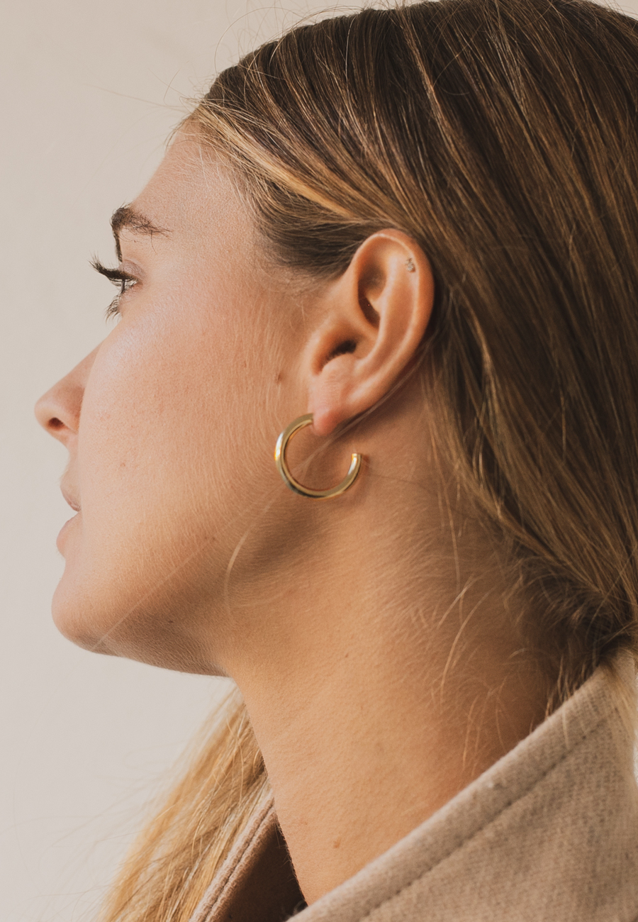 Pendientes de plata AROS BOLD en Plata de Ley