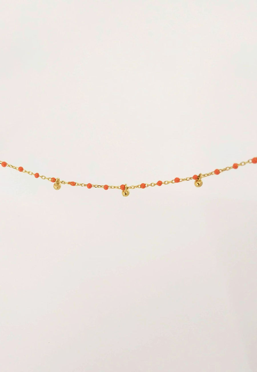 Collar de plata CORAL oro