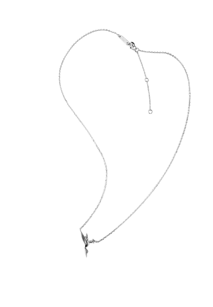 Collar de plata COLIBRÍ plata baño oro 24k