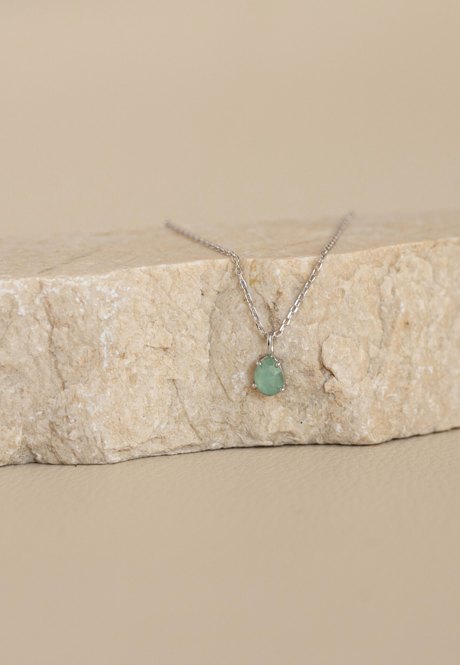 Collar de plata GOTAS DE VERANO CALCEDONIA