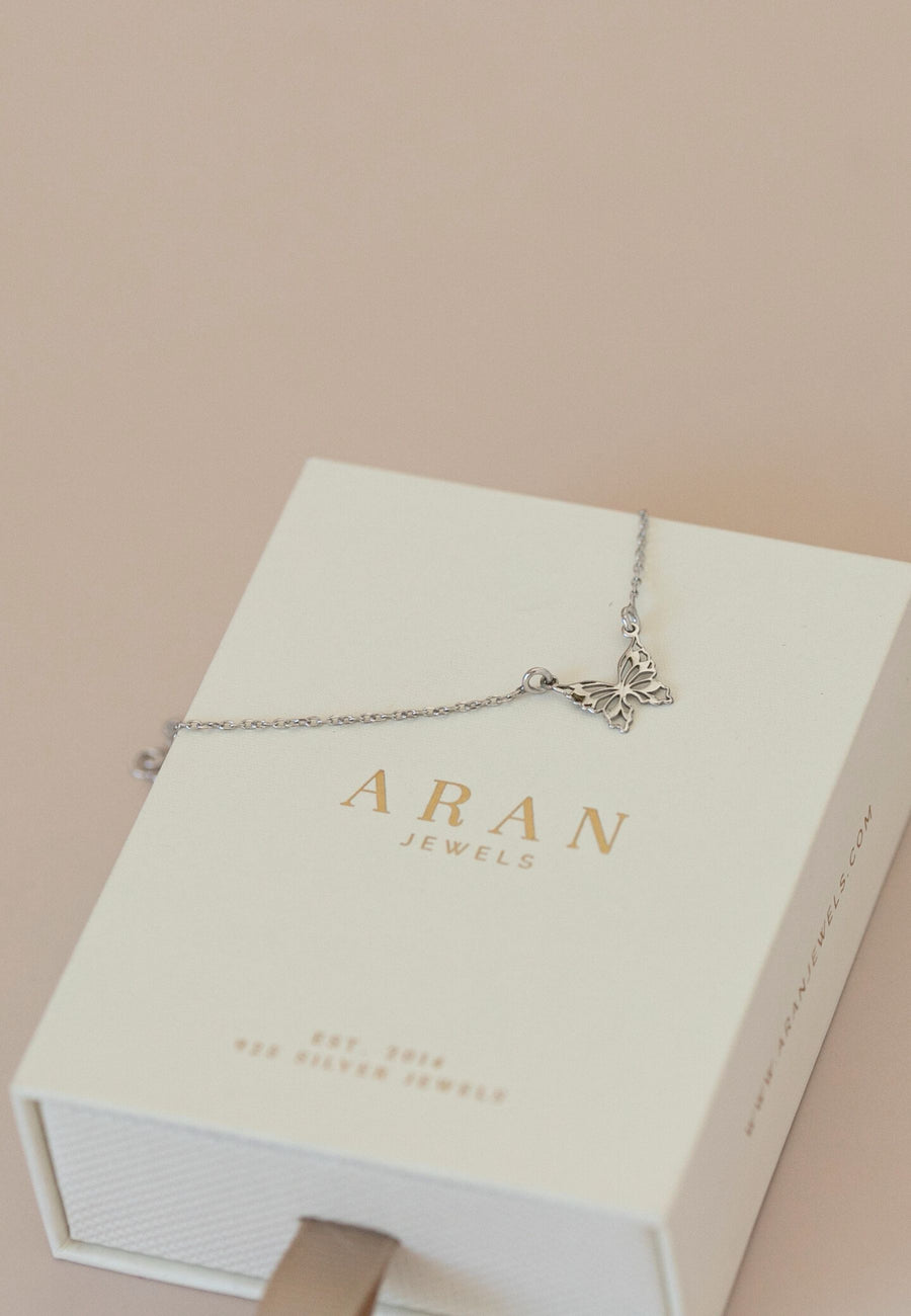 Collar MARIPOSA CALADA plata de ley 925