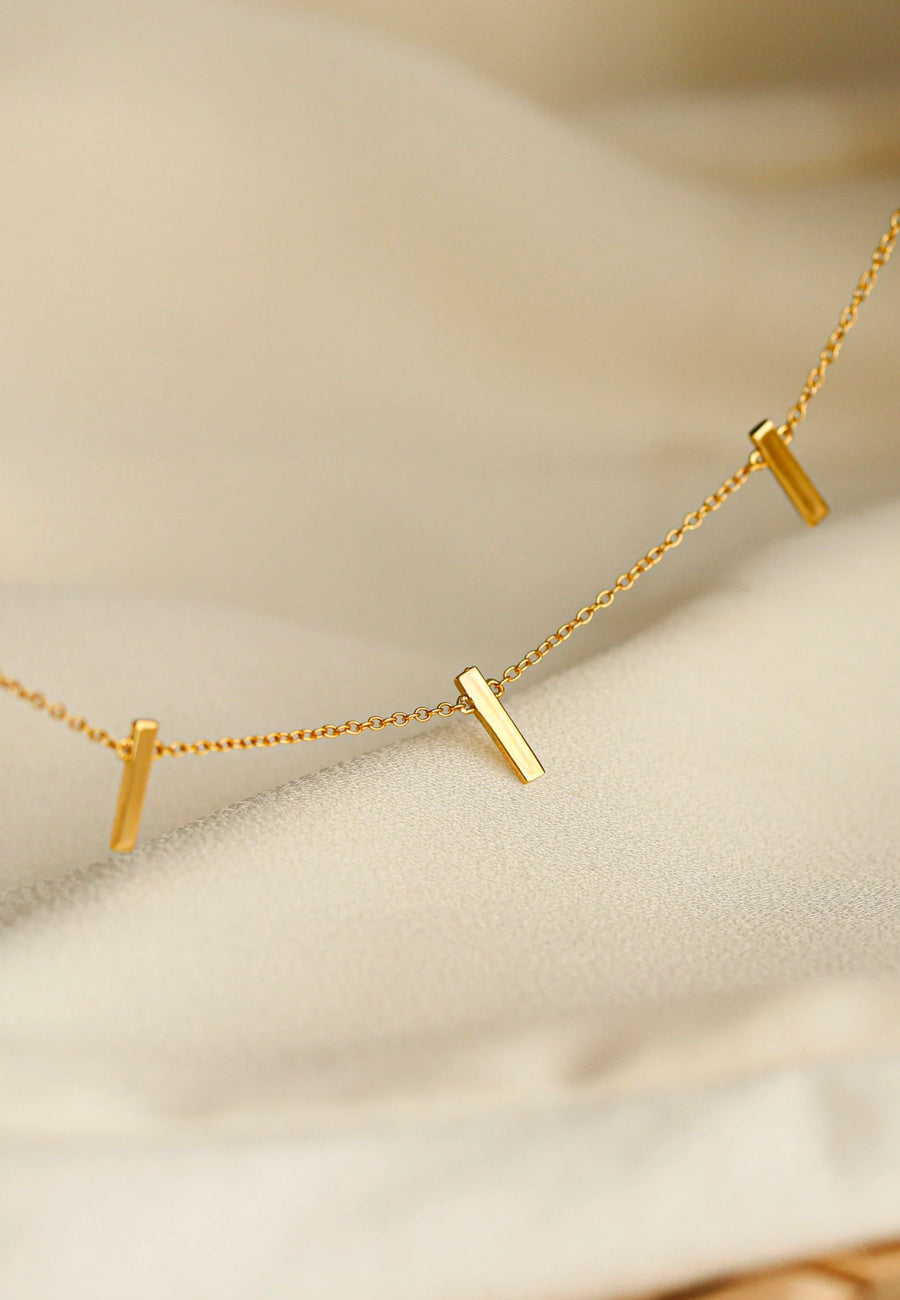 Collar de plata PALITOS oro