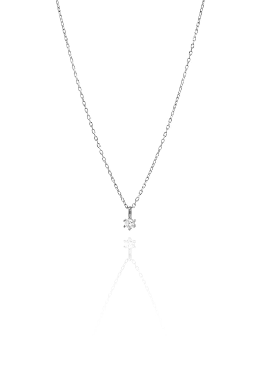 Collar HEXAGON plata baño oro 24k