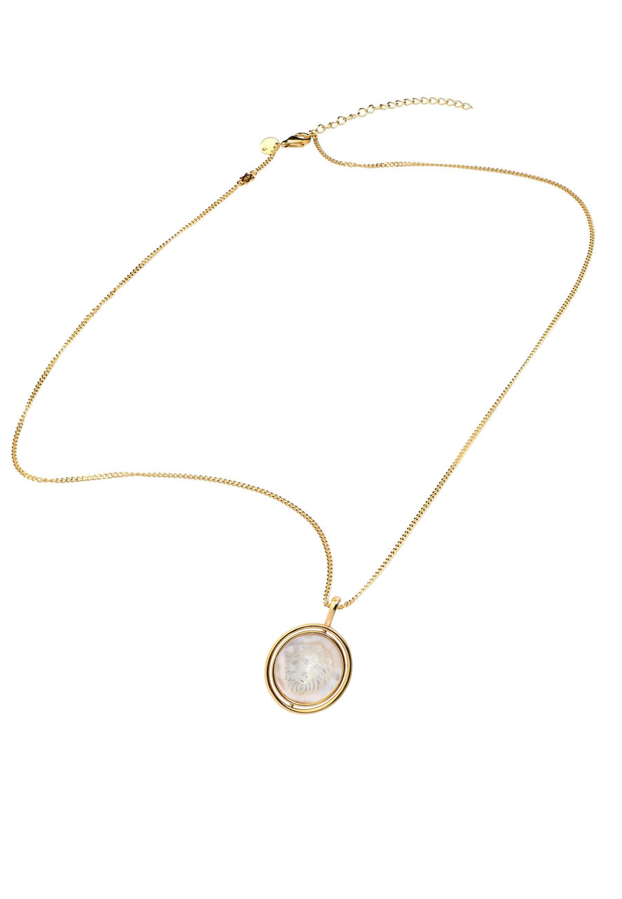 Collar de plata THE KING oro