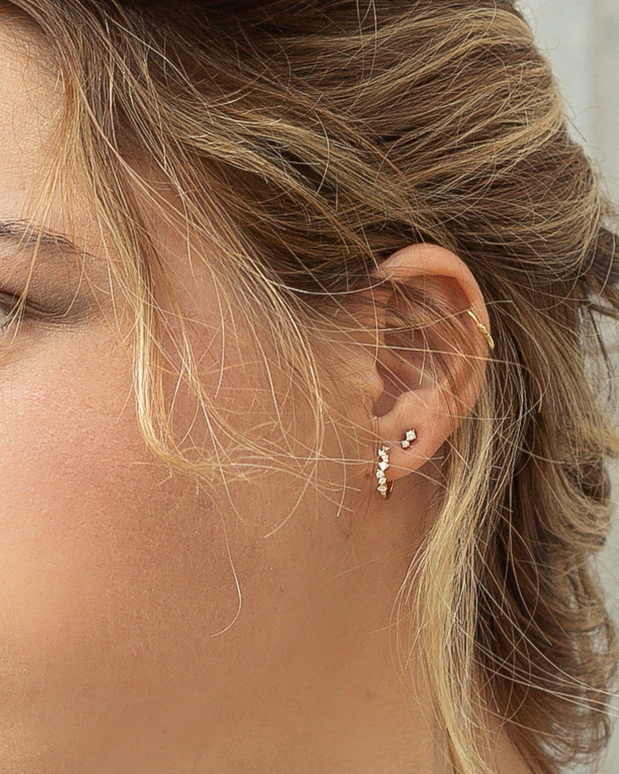 Pendientes de plata mini CINQUE TERRE con circonitas oro