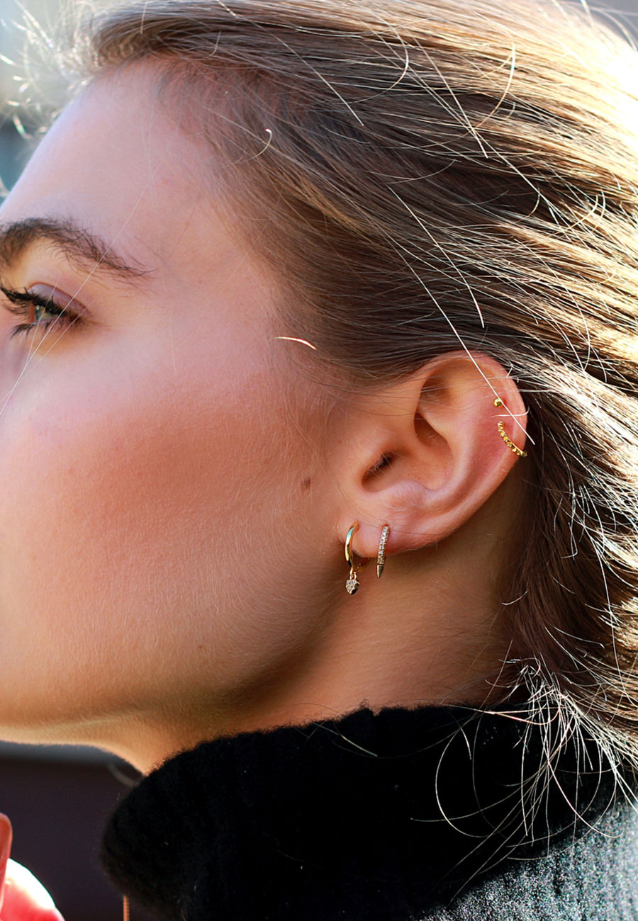 Pendientes de plata PUNK oro