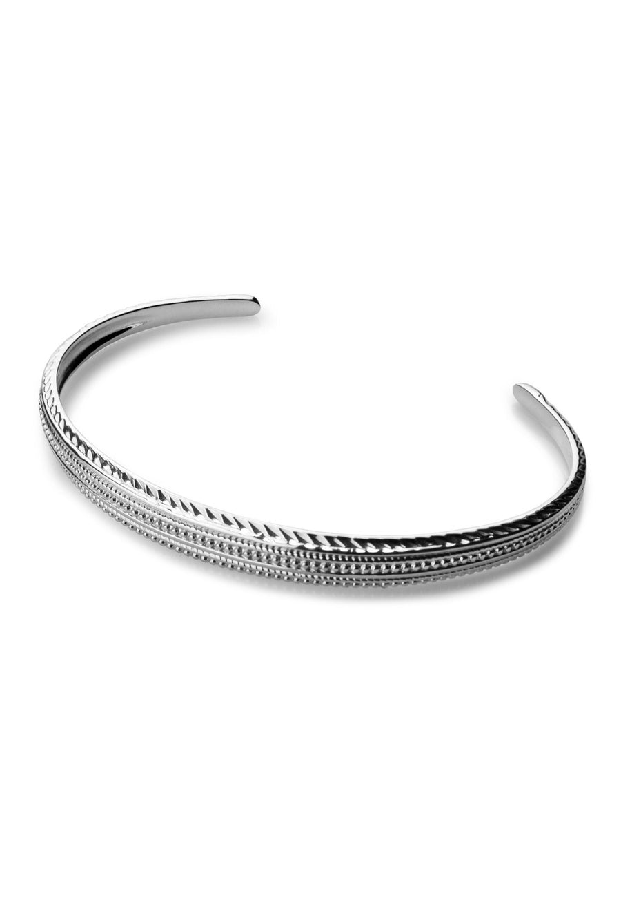Pulsera esclava GRABADOS en plata de ley