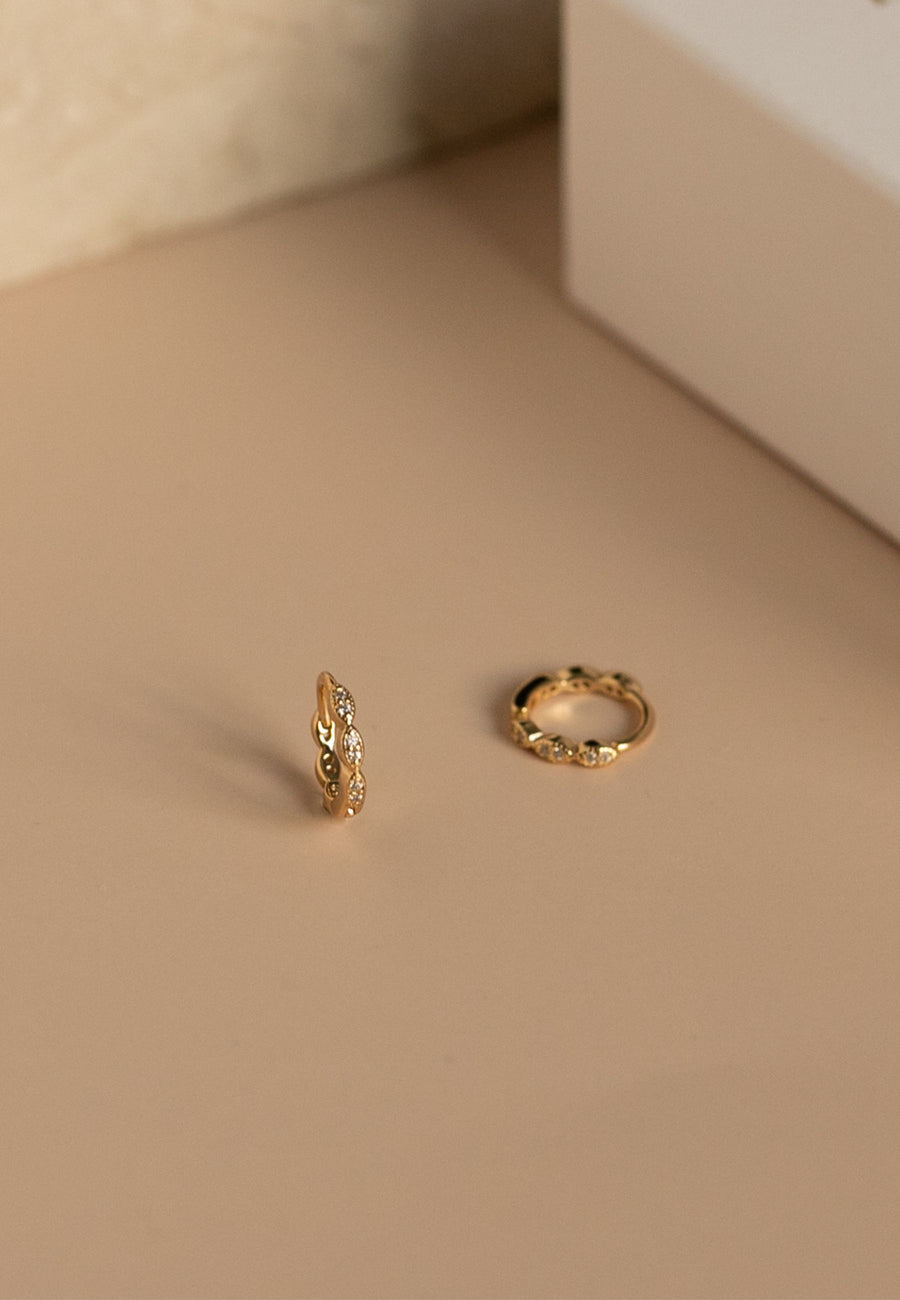 Pendientes de plata ANTIQUE plata chapada en oro