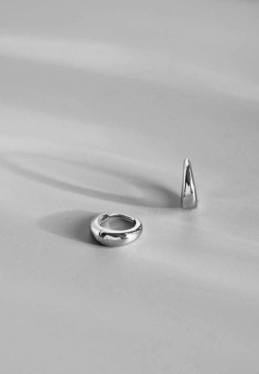 Pendientes de plata criolla forma GOTA en plata