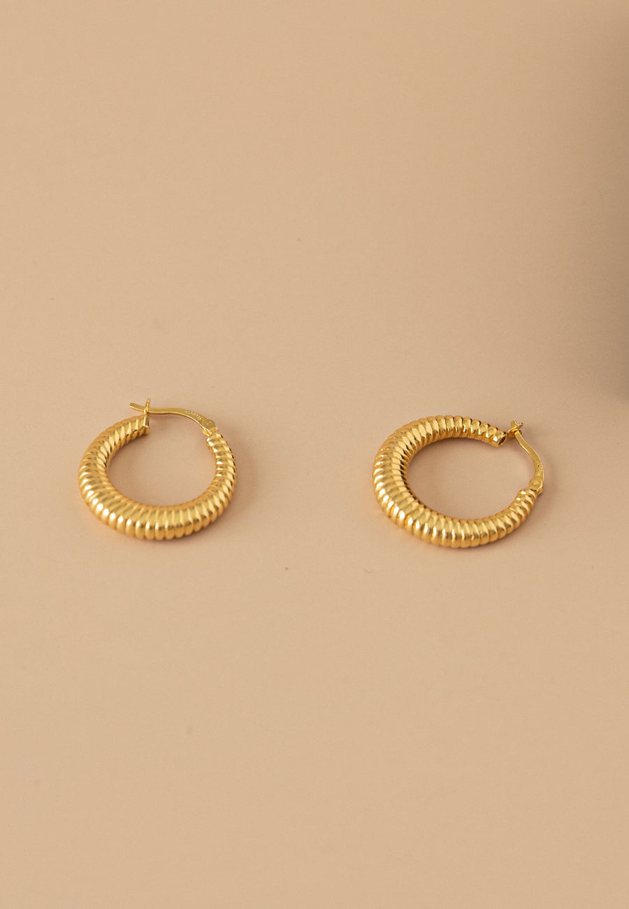 Pendientes de plata aro BALI huecos y gruesos rayas en plata 925