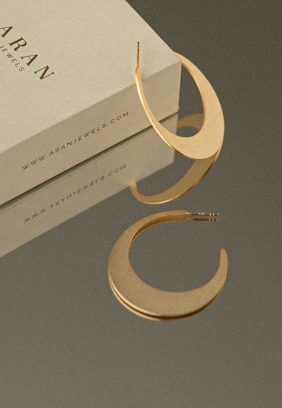 Pendientes de plata MOON oro