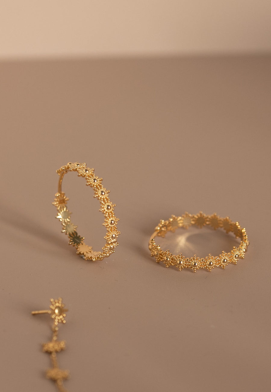 Pendientes de plata ARO SOLES en plata de ley