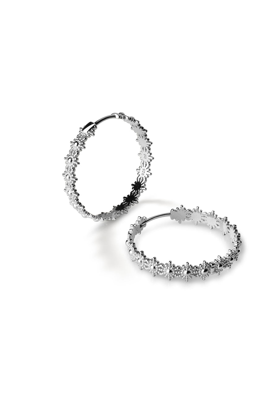 Pendientes ARO SOLES en plata de ley