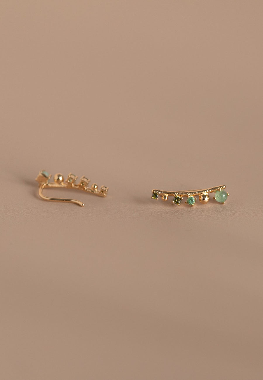 Pendientes trepadores BOTANICA oro