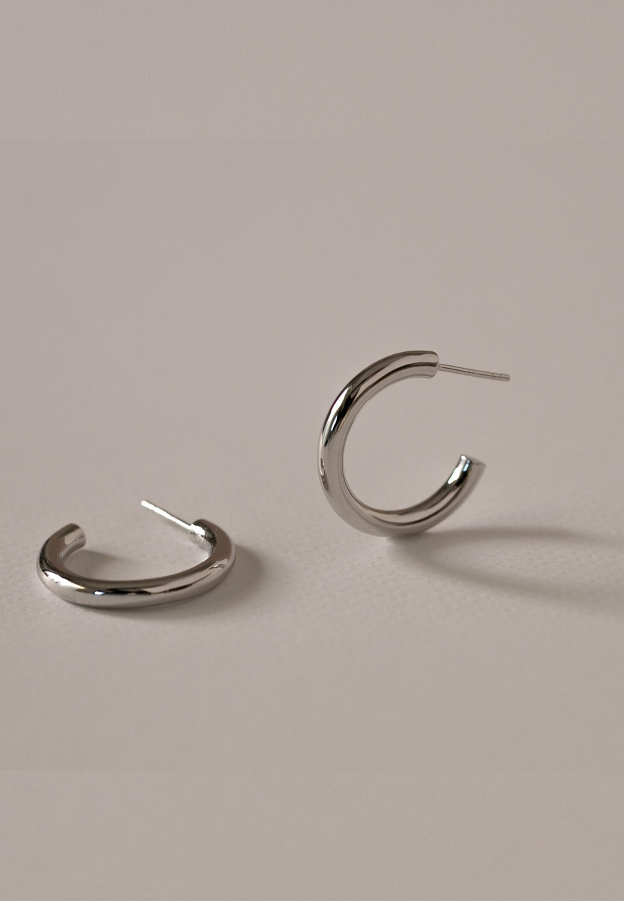 Pendientes de plata AROS BOLD en Plata de Ley