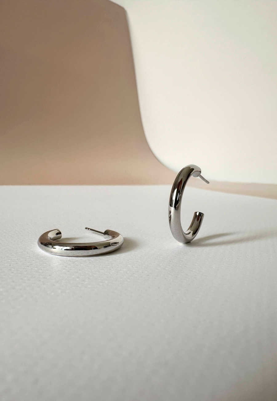 Pendientes AROS BOLD en Plata de Ley