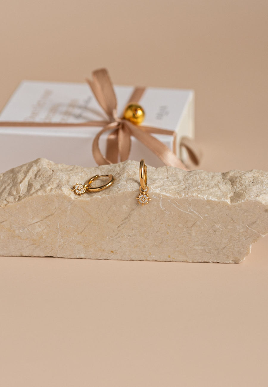 Pendientes SNOWFLAKE oro