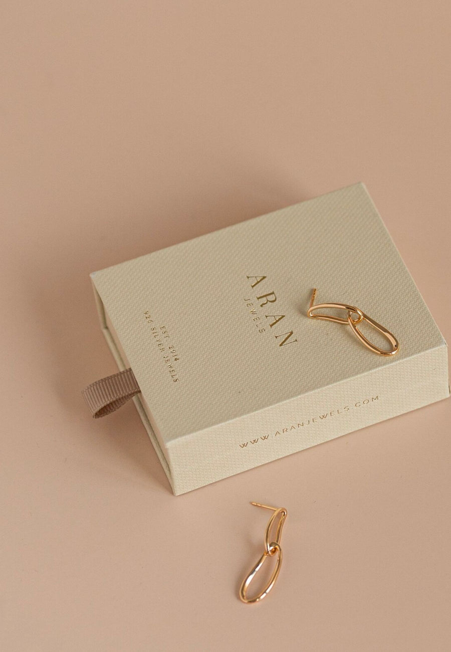 Pendientes de plata largos DOUBLE BUBBLE en plata de ley