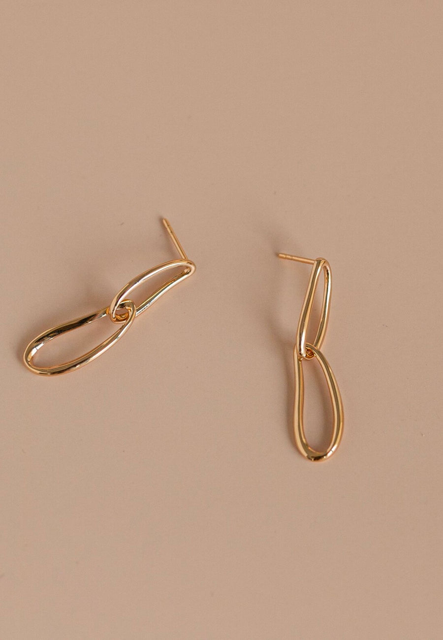 Pendientes de plata largos DOUBLE BUBBLE en plata de ley