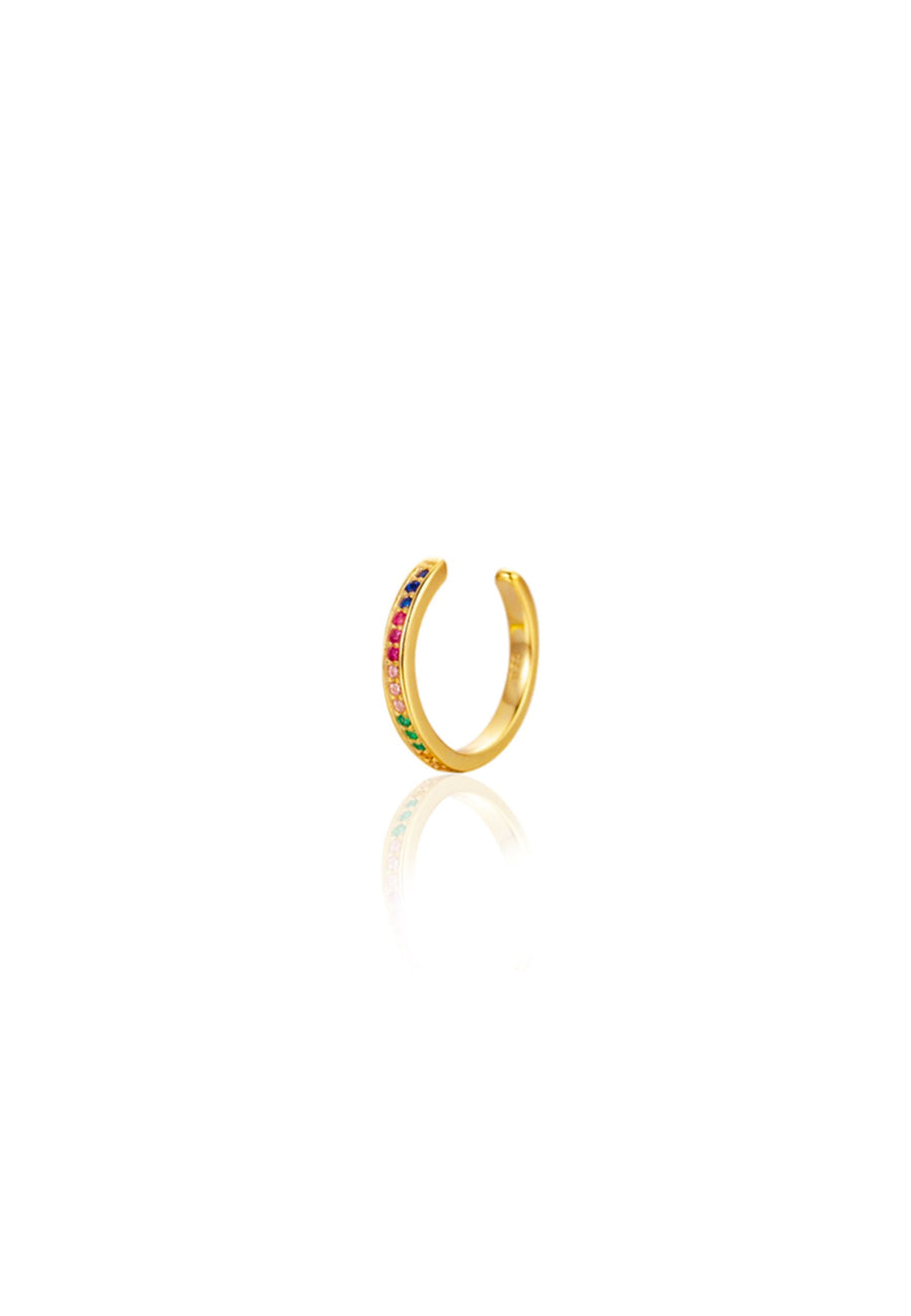 Pendiente RAINBOW ear cuff oro
