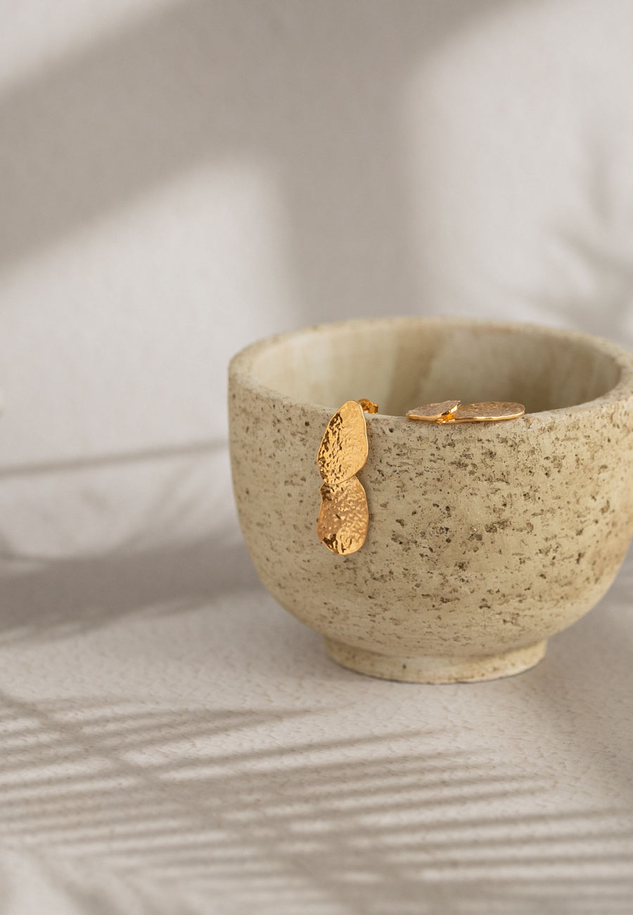 Pendientes LA HABANA en plata de ley bañados en oro