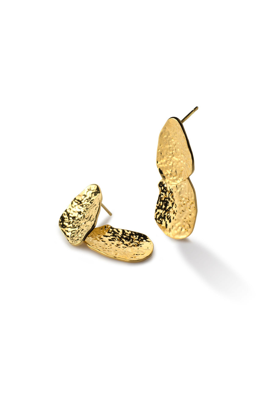 Pendientes LA HABANA en plata de ley bañados en oro