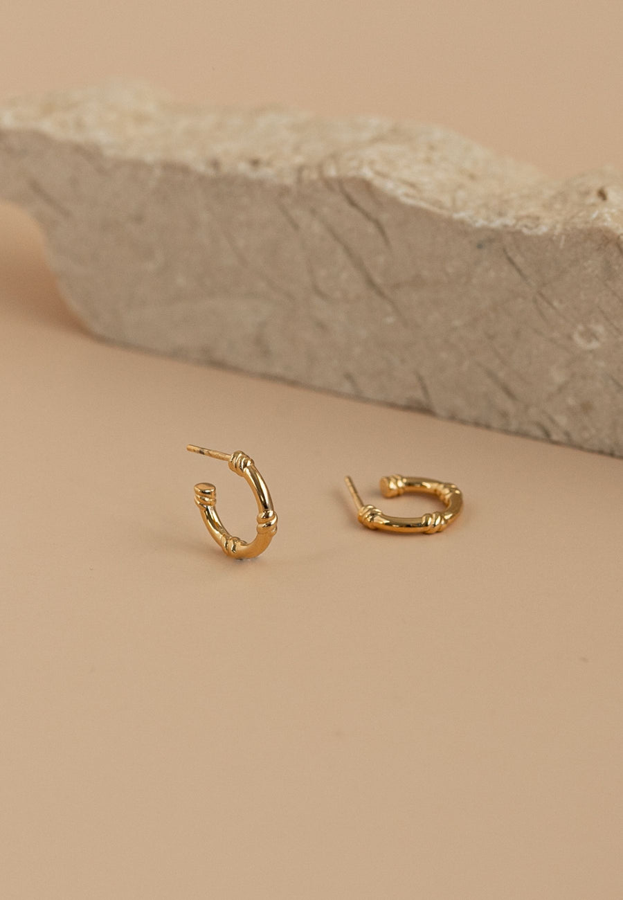 Pendientes de plata KNOTS oro