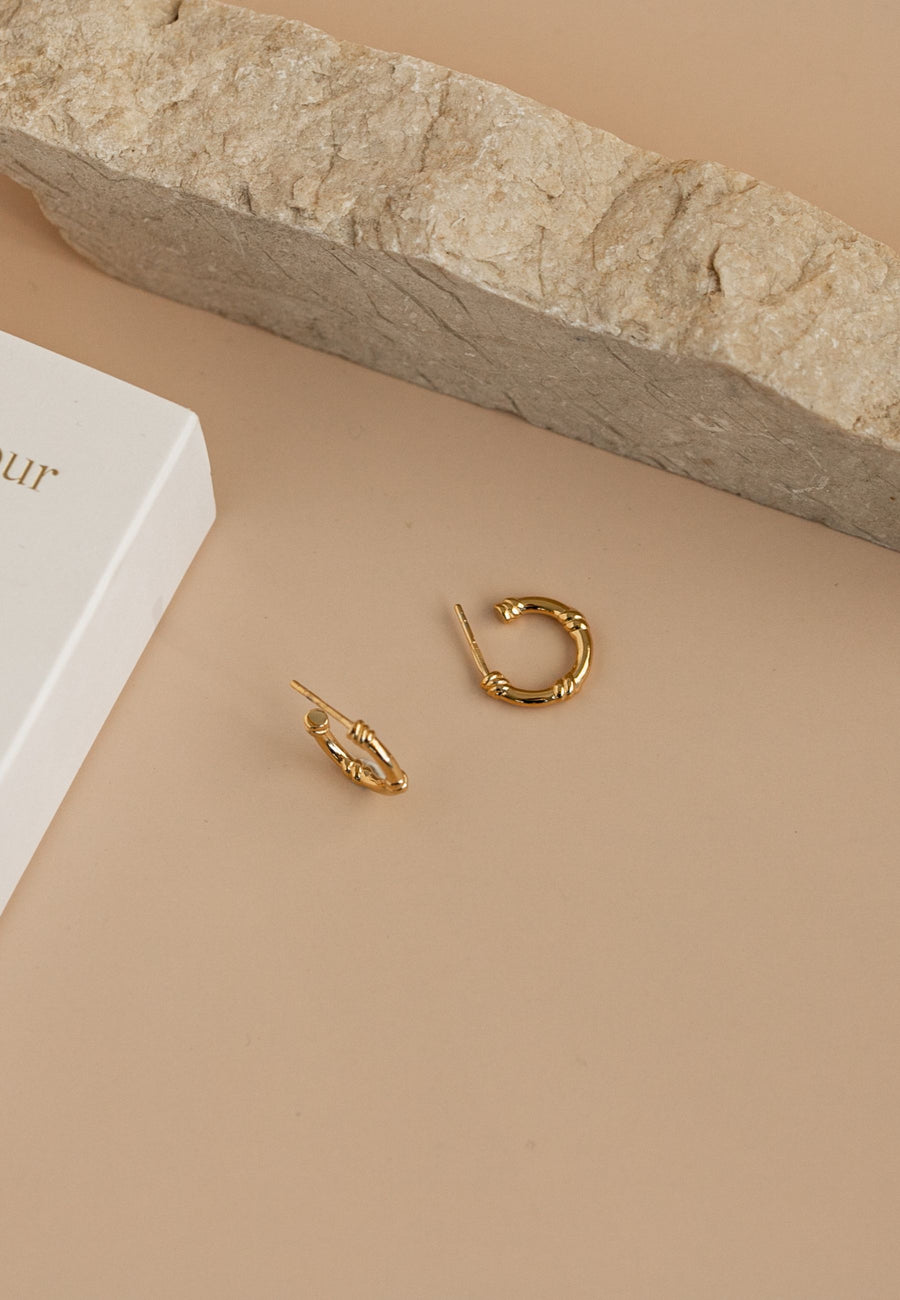 Pendientes de plata KNOTS oro