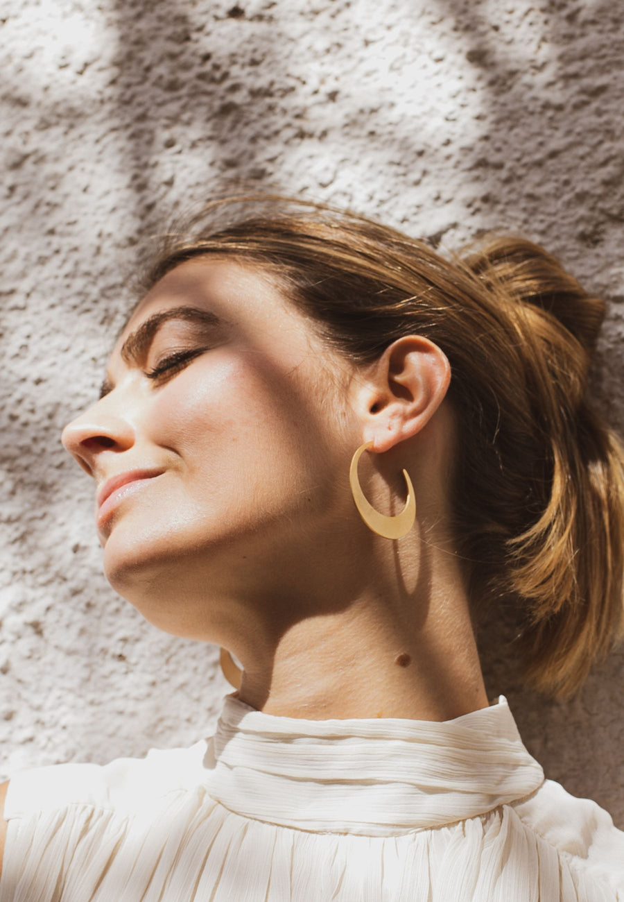 Pendientes de plata MOON oro